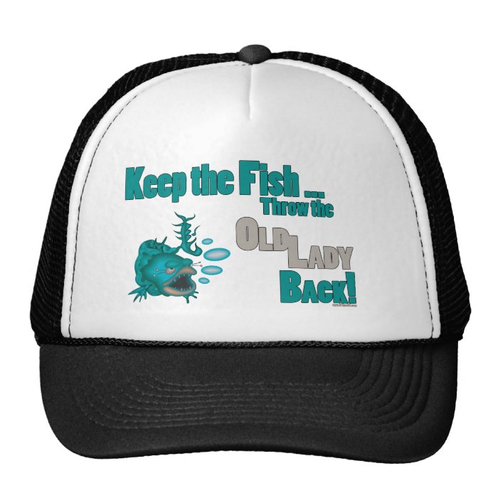 Funny Fishing T Shirt Fishing Humor Keep the Fish Mesh Hats