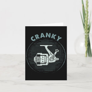 Funny Fishing Tee For Men Cranky  Card