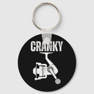 Funny Fishing Tee For Men Cranky Fishing Tee Reel Keychain