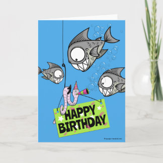 Funny Fishing Themed Birthday Card