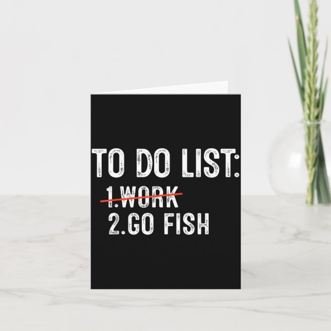 Funny Fishing To Do List Fisher Gift Dad Father An Card (Front)