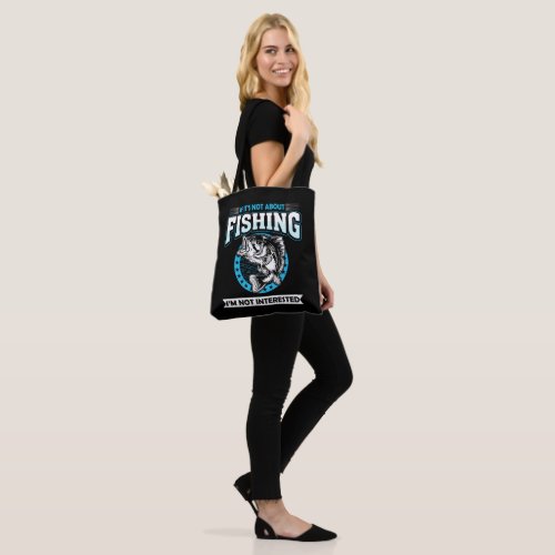 Funny fishing tote bag