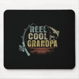Funny Fishing Vintage Reel Cool Grandpa Mouse Pad