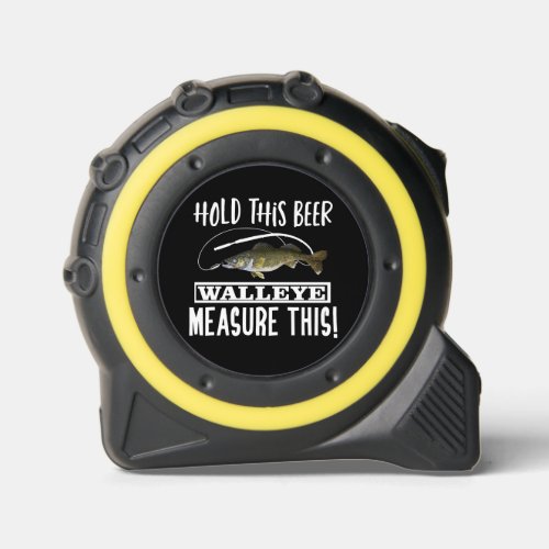 Funny Fishing Walleye Carpenter Pun Tape Measure