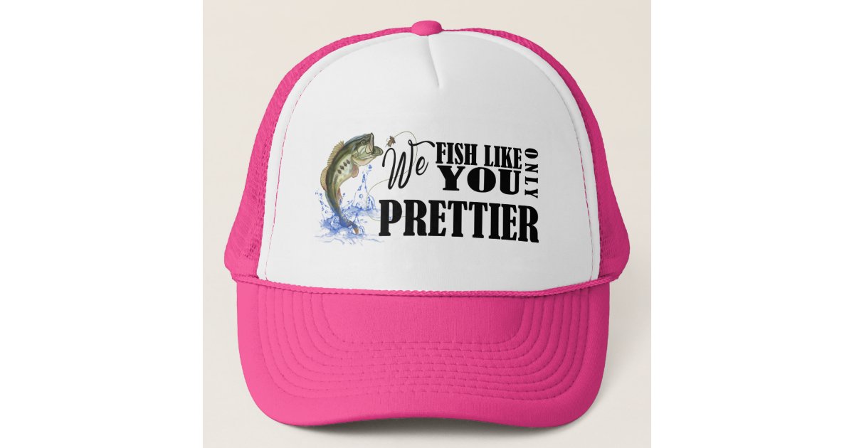 Funny Fishing Women Trucker Hat | Zazzle
