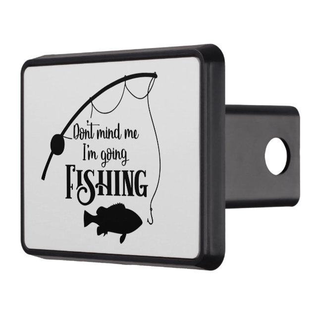 funny fishing word art hitch cover (Left)