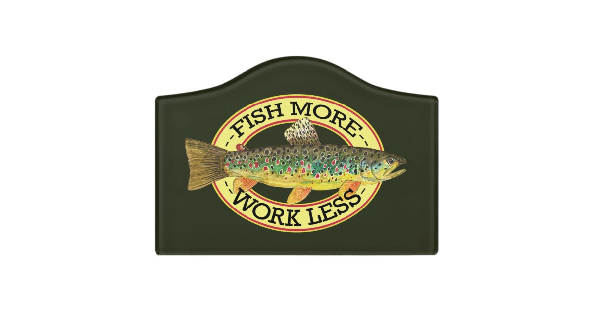 Funny Fishing Words for a Fisherman Door Sign