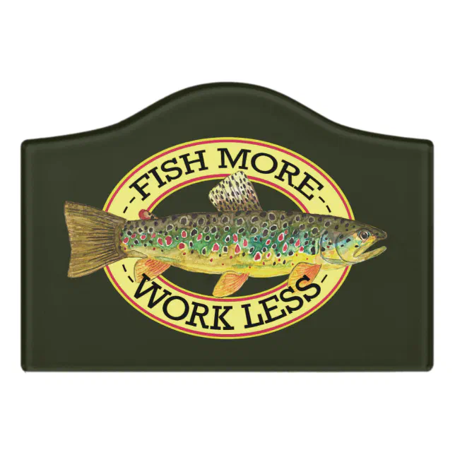 Funny Fishing Words for a Fisherman Door Sign