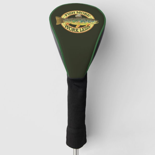 Funny Fishing Words for a Fisherman Golf Head Cover (Front)