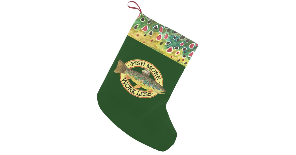 Funny Fishing Words for a Fisherman Small Christmas Stocking