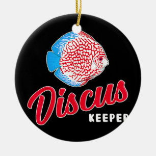 Funny Fishkeeping Aquarist Discus Fish Keeper Ceramic Ornament
