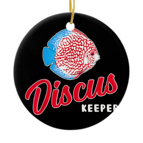 Funny Fishkeeping Aquarist Discus Fish Keeper  Ceramic Ornament