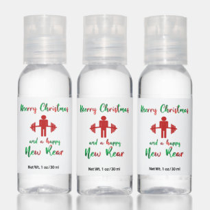 Funny Fitmas Merry Christmas Fitness Gym Trainer Hand Sanitizer