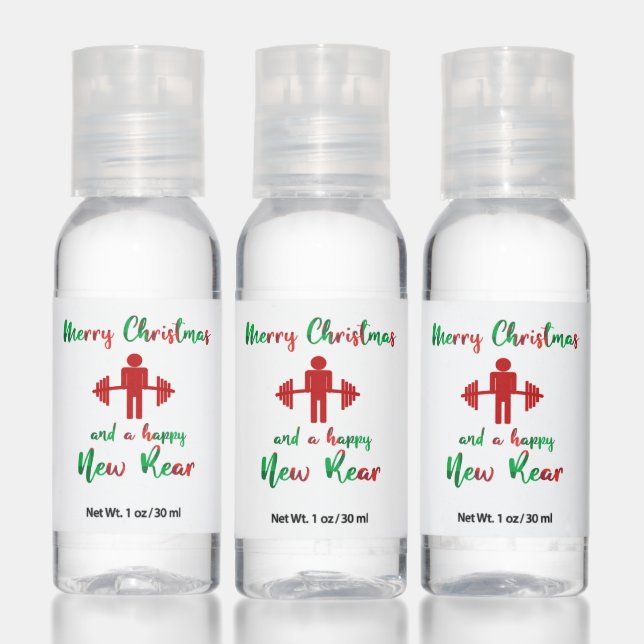 Funny Fitmas Merry Christmas Fitness Gym Trainer Hand Sanitizer (Set)