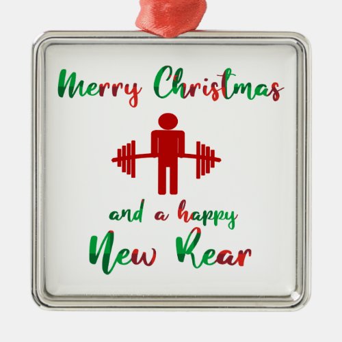 Funny Fitmas Merry Christmas Fitness Ornament