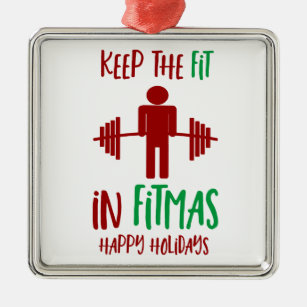 Funny Fitness Quotes Christmas Ornaments | Zazzle - 100% Satisfaction