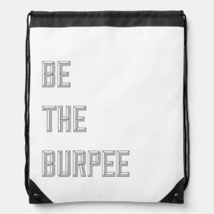 Funny Fitness Burpee Gym Humor Drawstring Bag