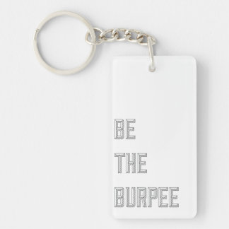 Funny Fitness Burpee Gym Humor Keychain