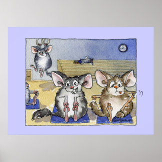 Funny Fitness Cartoon Custom Poster Print