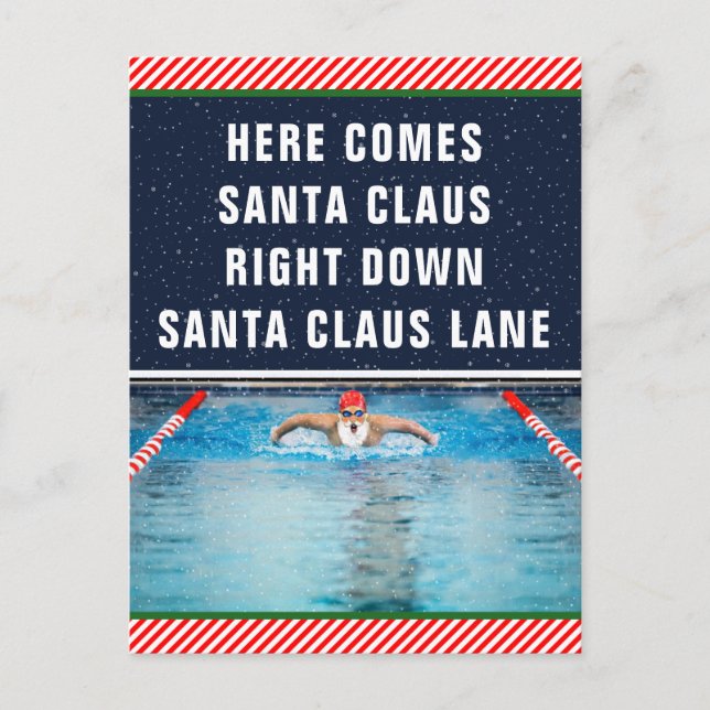 Funny Fitness Center Christmas Postcard (Front)