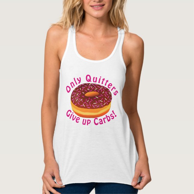 Funny Fitness Foodie Donut Tank Top (Front)