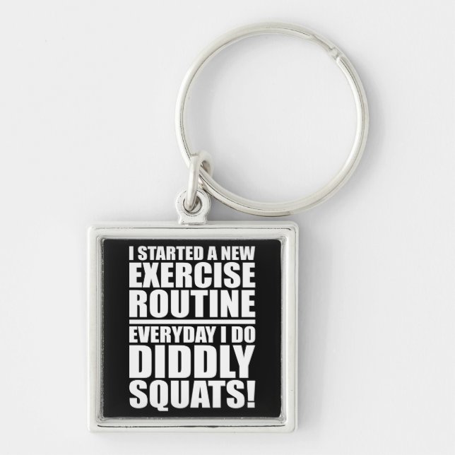 Funny Fitness Gym Keychain (Front)