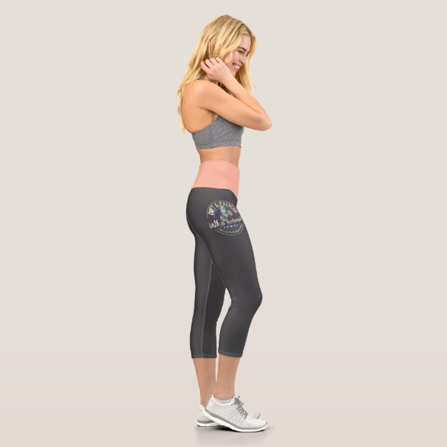 Funny Fitness Gym Quote – Diet & Exercise Who Knew Capri Leggings (Right)