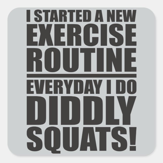 Funny Fitness Gym Square Sticker (Front)