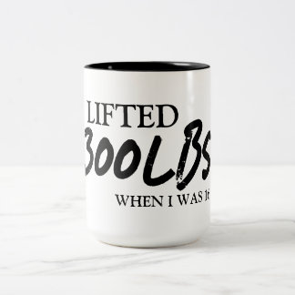 Funny Fitness Two-Tone Coffee Mug