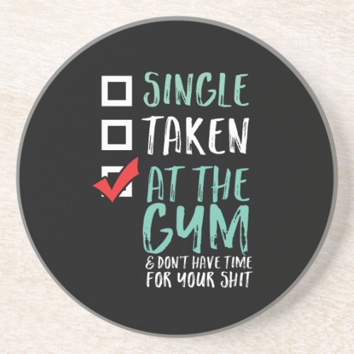 Funny Fitness Workout Single Taken At The Gym Coaster