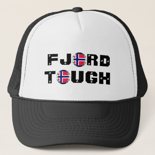 Funny Fjord Tough  Norway Flag  Trucker Hat
