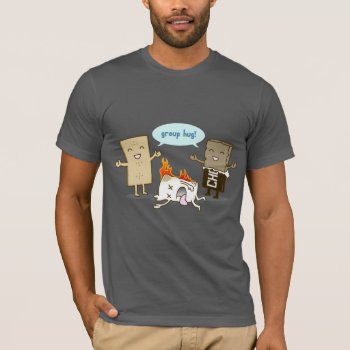 Funny Flaming Marshmallow T-shirt by RobotFace at Zazzle