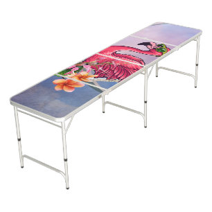Funny flamingo beer pong table