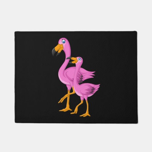 Funny Flamingo Bird Gift Idea For A Woman Doormat