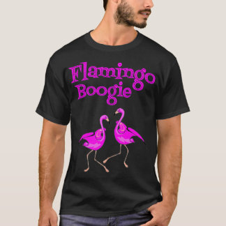 Funny Flamingo Boogie Tropical Pink Dancing Birds T-Shirt