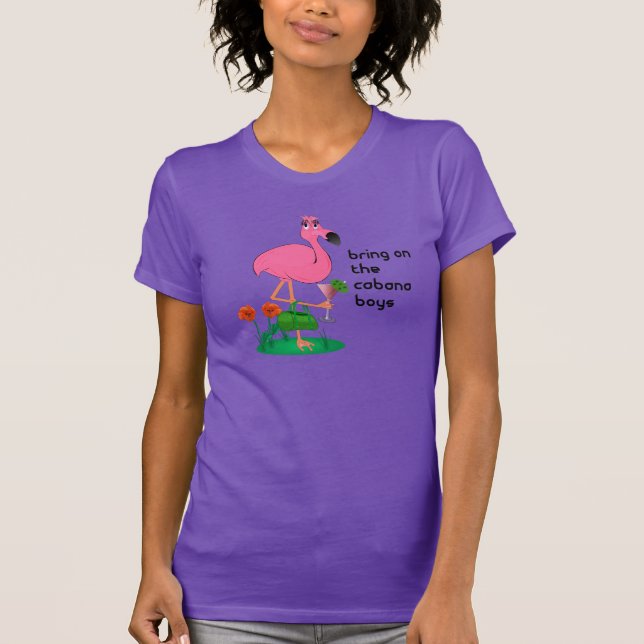 Funny Flamingo/Cabana Boys T-Shirt (Front)