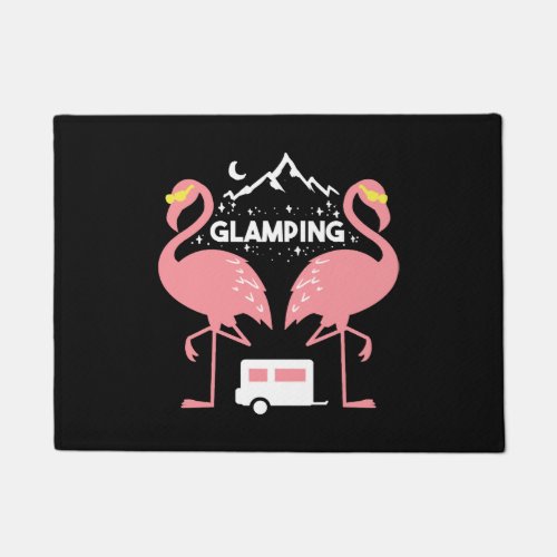 Funny Flamingo Camping Quote Vintage Campfire Gift Doormat
