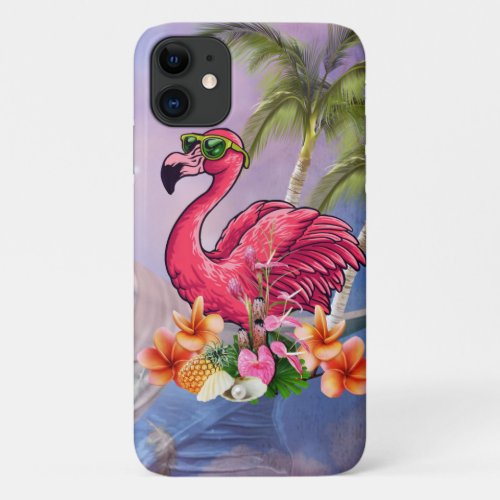 Funny flamingo iPhone 11 case