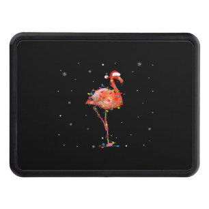 Funny Flamingo Christmas Light Apparel Cute Xmas Hitch Cover