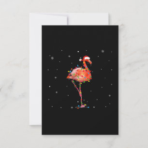 Funny Flamingo Christmas Light Apparel Cute Xmas RSVP Card