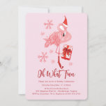 Funny Flamingo Christmas Party Invitation