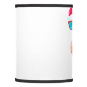 Funny Flamingo Christmas Santa Hat Sunglasses Summ Lamp Shade (Left)