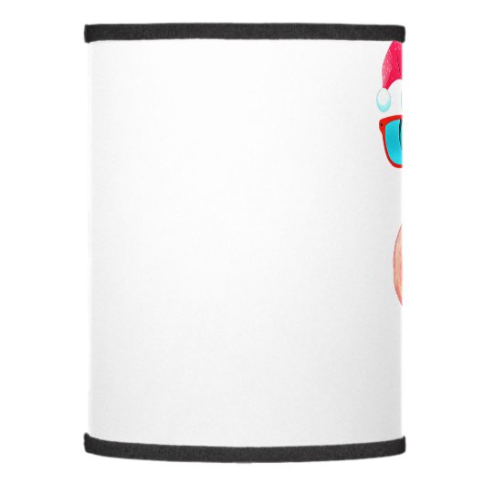 Funny Flamingo Christmas Santa Hat Sunglasses Summ Lamp Shade (Left)