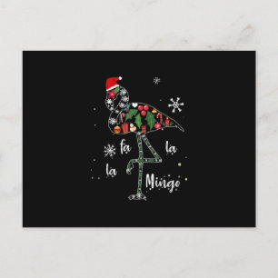 Funny Flamingo Christmas Xmas Postcard