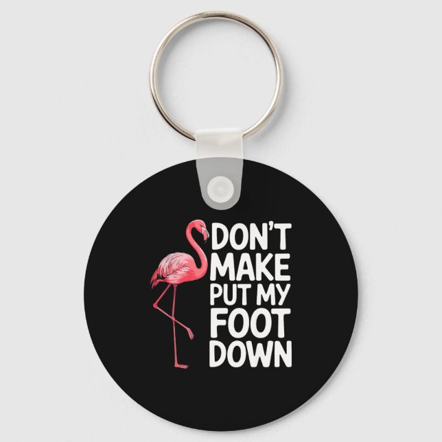 Funny Flamingo Design For Men Women Kids Bird Nk F Keychain (Front)