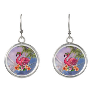 Funny flamingo earrings