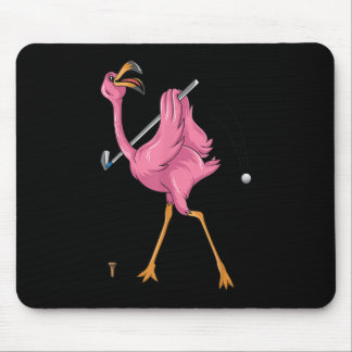 Funny Flamingo Golfing Flamingo Golf Flamingo Play Mouse Pad