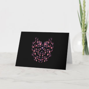 Funny Flamingo Halloween Simple Pink Bird Body Thank You Card