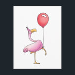 Funny Flamingo Happy Birthday – Cute Pink Bird Postcard<br><div class="desc">Add a touch of humor and charm to someone’s special day with this adorable flamingo birthday ! Featuring a pink flamingo wearing a party hat and holding a red balloon, this playful design is perfect for anyone who loves animals, quirky art, and cheerful birthday wishes. Ideal for friends, family, or...</div>
