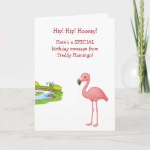 Funny Flamingo Hip Age Burn Card